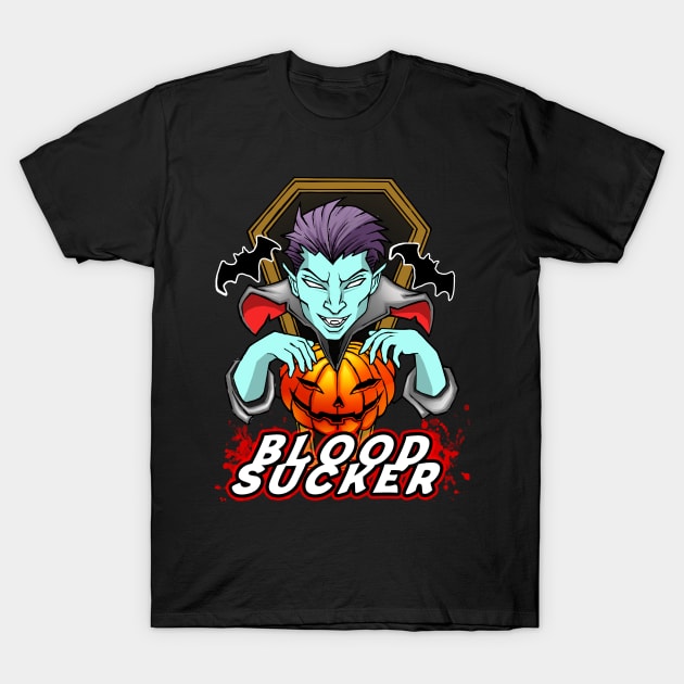 Blood Sucker Vampire Halloween T-Shirt by dnlribeiro88